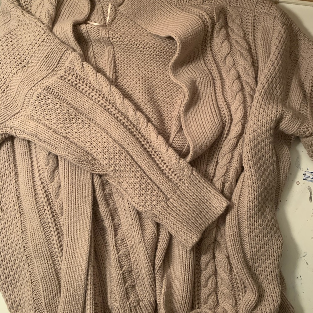 Oversized slouchy dusty pink cardigan